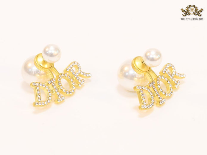 Pearl ad Cz alphabet studs