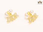 Pearl ad Cz alphabet studs