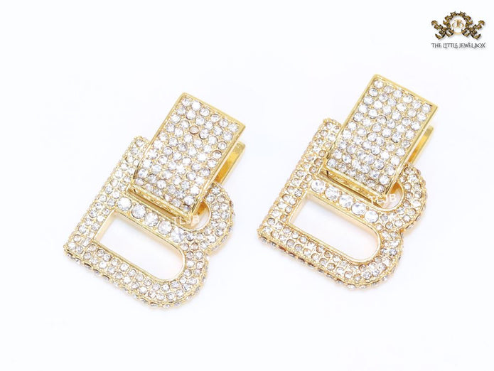 Alphabet B Cz earrings