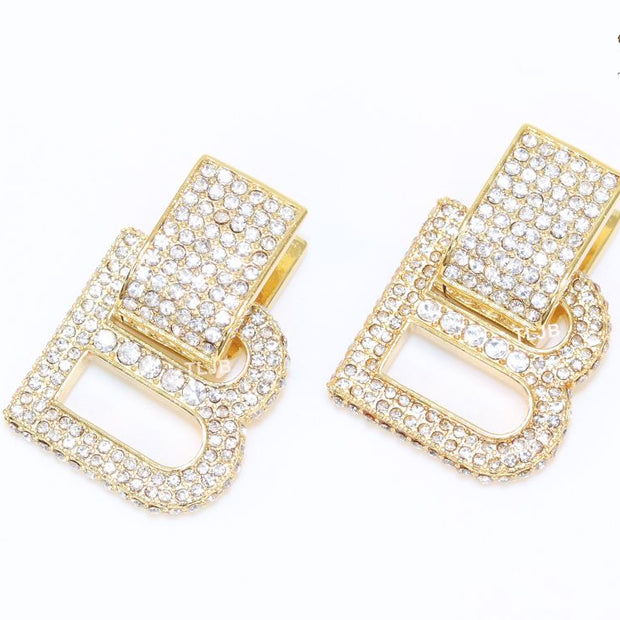 Alphabet B Cz earrings