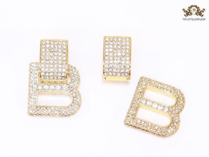 Alphabet B Cz earrings