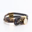 Alphabet L and V signature-black bracelet