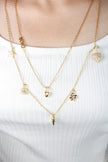 Alphabet D delicate double charmed chain with CZ