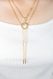 Medusa double Chain with tie knot pattern