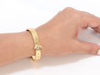 Alphabet LV bracelet in gold finish