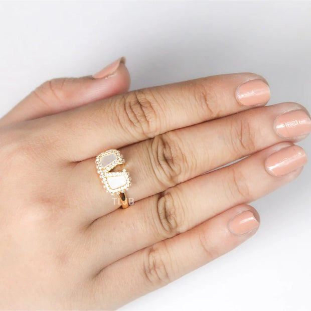 Alphabet V MOP ring
