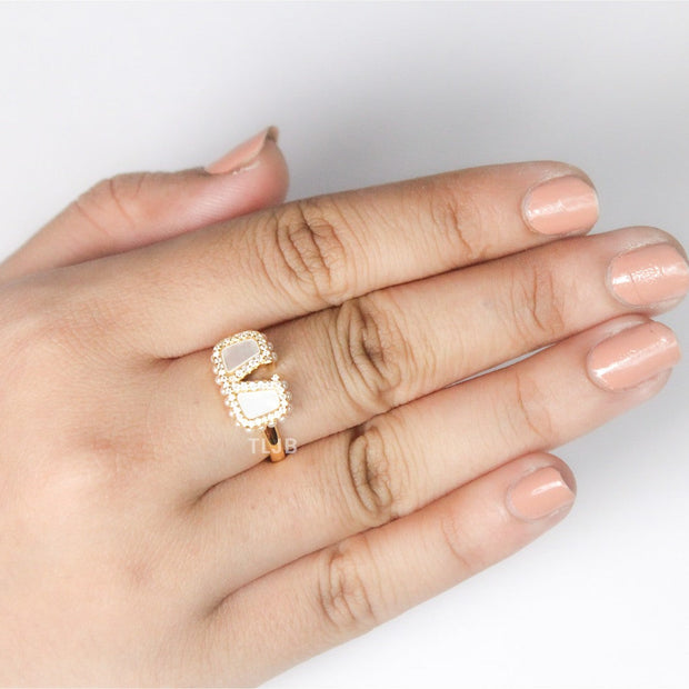 Alphabet V MOP ring