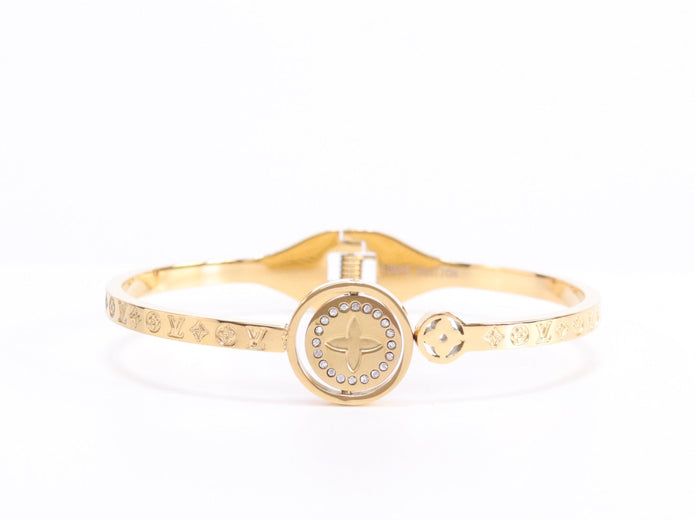 Alphabet LV Sleek bracelet in gold finish