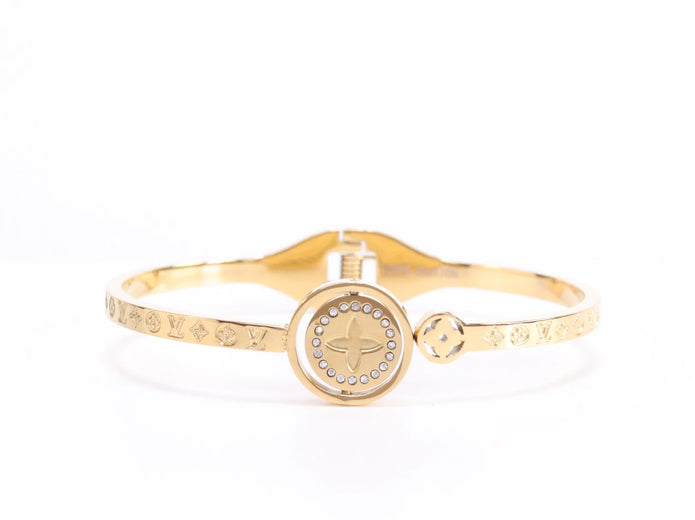 Alphabet LV Sleek bracelet in gold finish