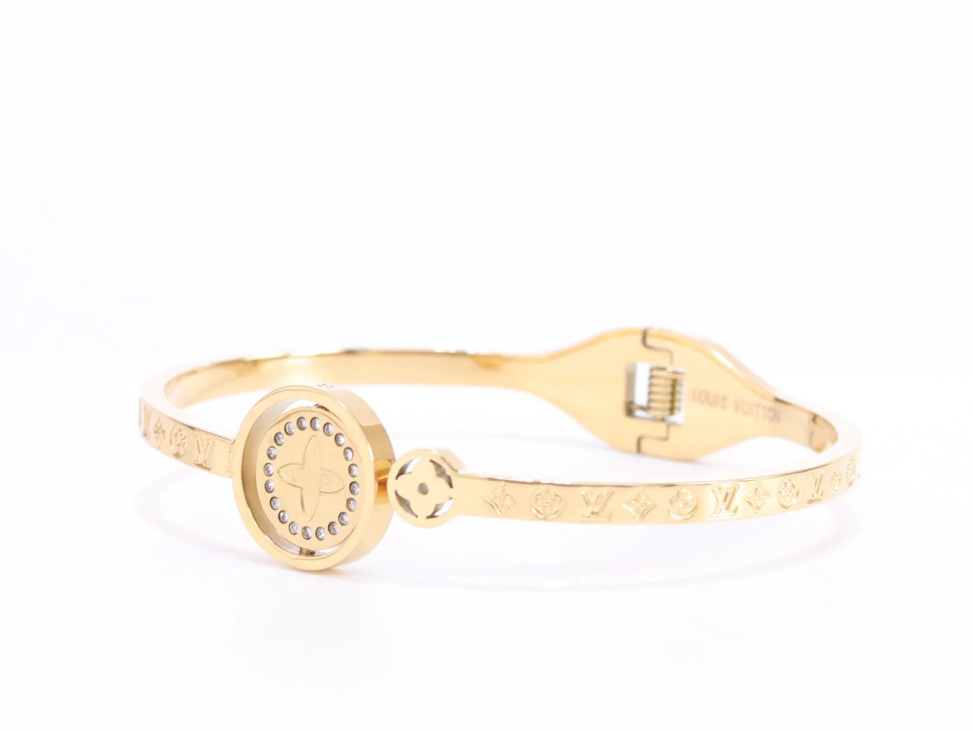 Alphabet LV Sleek bracelet in gold finish