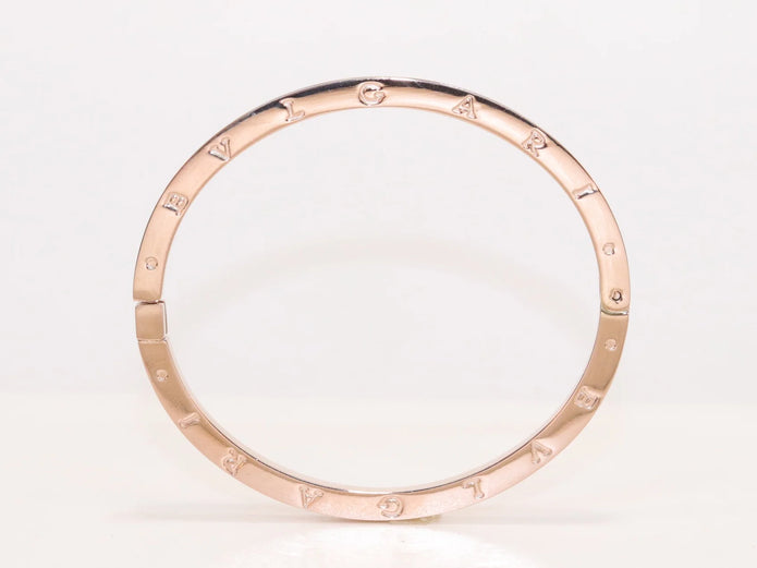 Alphabet B Sleek bracelet in rose gold finish