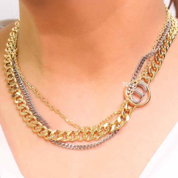 Alphabet C 3 layered link chain