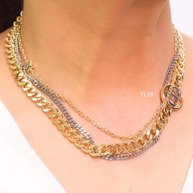 Alphabet C 3 layered link chain