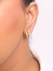 Gold screw hoops