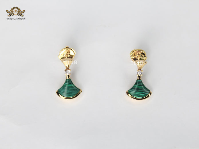Alphabet Bvl green malachite Fan Drops