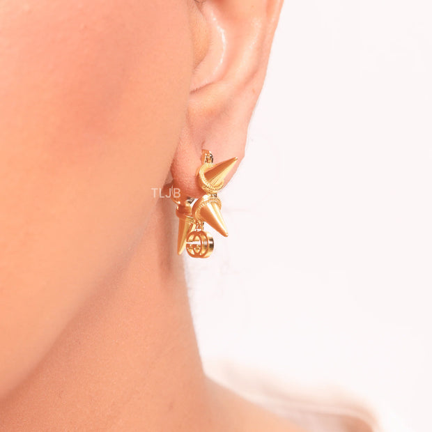 Double G small star hoops