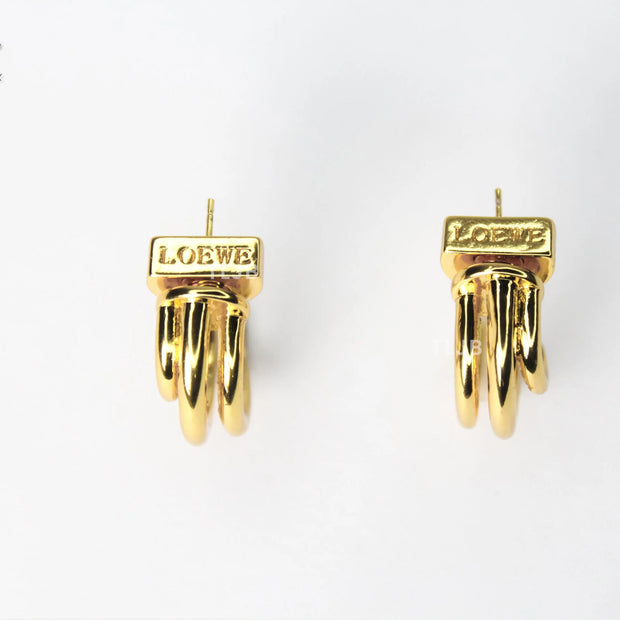 Alphabet LW Gold Arc Hoops