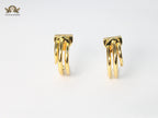 Alphabet LW Gold Arc Hoops