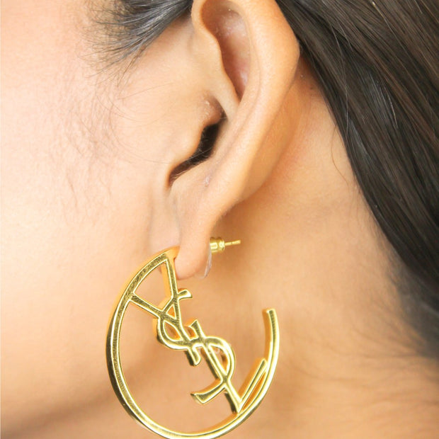 Alphabet Y&S&L Gold Hoops 40 mm