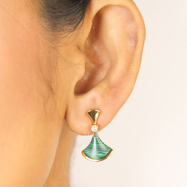 Alphabet Bvl green malachite Fan Drops