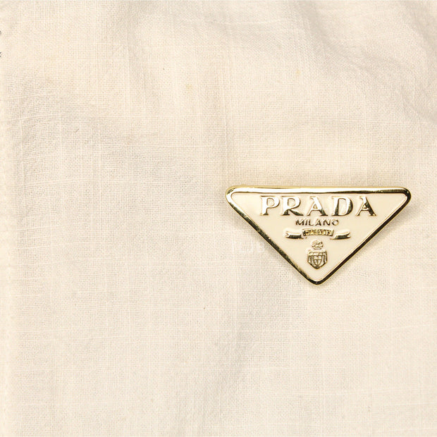 Alphabet P Cream enamel Brooch