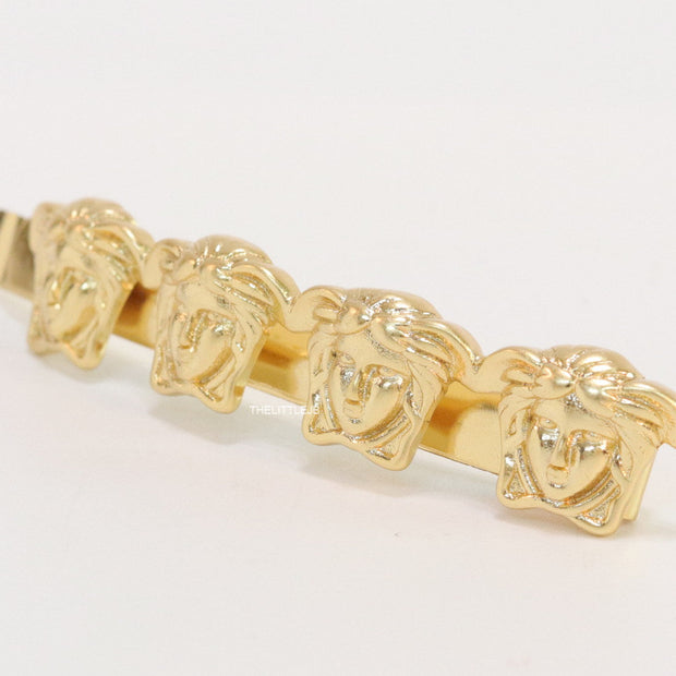 Medusa Motif Gold-Plated Hair Pin