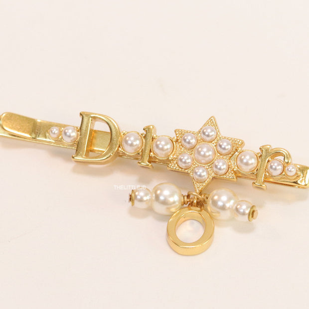 Alphabet Hair Pin with Pearl Charms