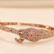 Rose gold plated full diamond panther openable bracelet