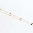 Alphabet BVL Golden chain necklace with multi coloured roman numeral discs