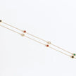 Alphabet BVL Golden chain necklace with multi coloured roman numeral discs