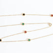 Alphabet BVL Golden chain necklace with multi coloured roman numeral discs