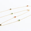 Alphabet BVL Golden chain necklace with multi coloured roman numeral discs