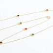 Alphabet BVL Golden chain necklace with multi coloured roman numeral discs