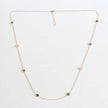 Alphabet BVL Golden chain necklace with multi coloured roman numeral discs