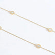 Alphabet BVL Golden chain necklace with MOP roman numeral discs