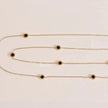 Alphabet BVL Golden chain necklace with black roman numeral discs