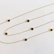 Alphabet BVL Golden chain necklace with black roman numeral discs