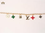 Alphabet LV rose gold charm bracelet