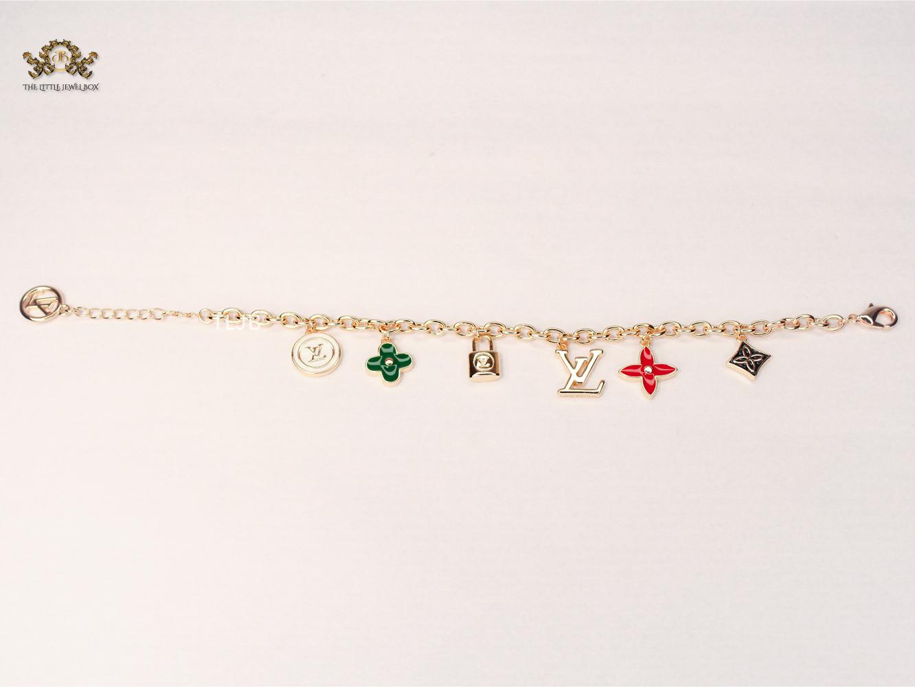 Alphabet LV gold charm bracelet