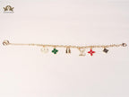 Alphabet LV gold charm bracelet