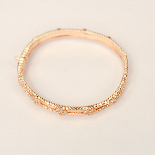 Luna Petal Rose Gold VC Quad Bracelet