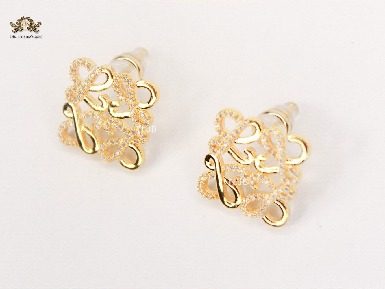 Alphabet LW studs with CZ