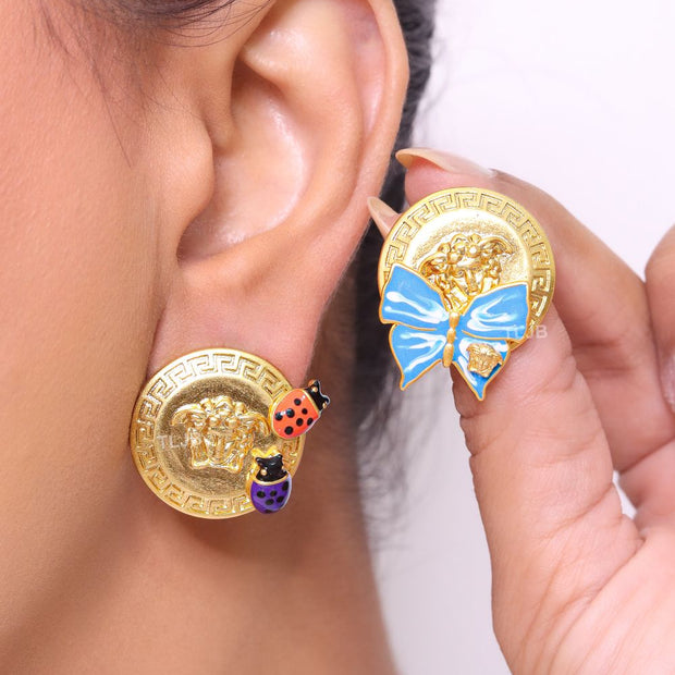 Medusa garden gold studs