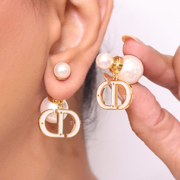 Pearl and white  enamel CD bombers