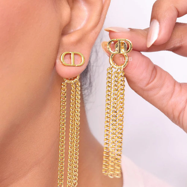 Alphabet CD link chain tassels
