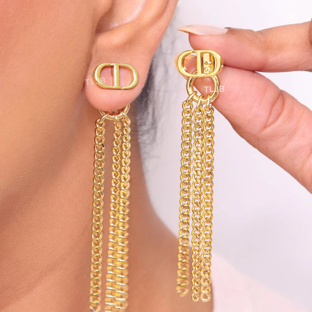 Alphabet CD link chain tassels