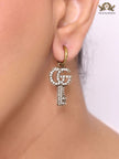 Rustic Double G key hoop type dangles