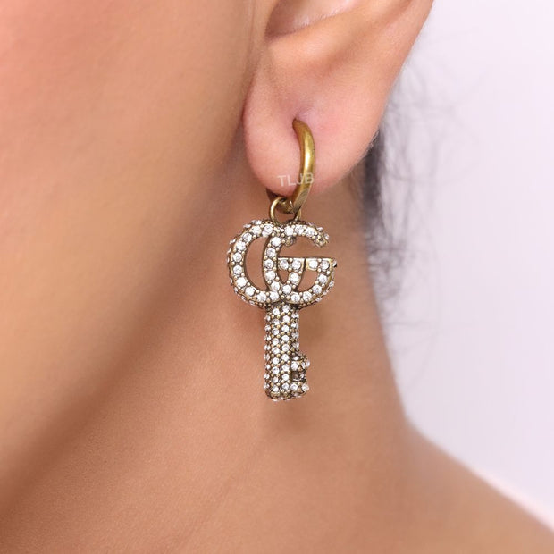 Rustic Double G key hoop type dangles