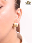 Alphabet Y matt gold studs