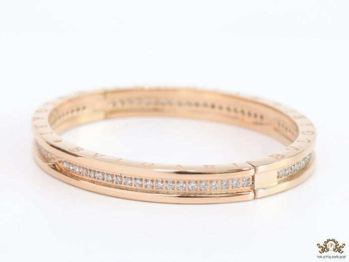 Rose gold plated bracelet with cz line